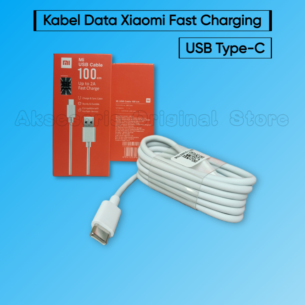 สายดาต้าชาร์จเร็ว Xiaomi Type C ORIGINAL 100%