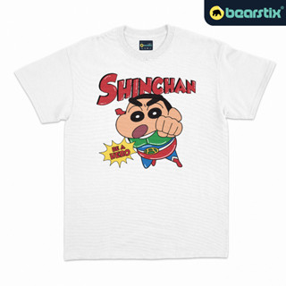 Bearstix - เสื้อยืด พิมพ์ลายชินจัง Baju Be A Hero Kaos Crayon Shinchan