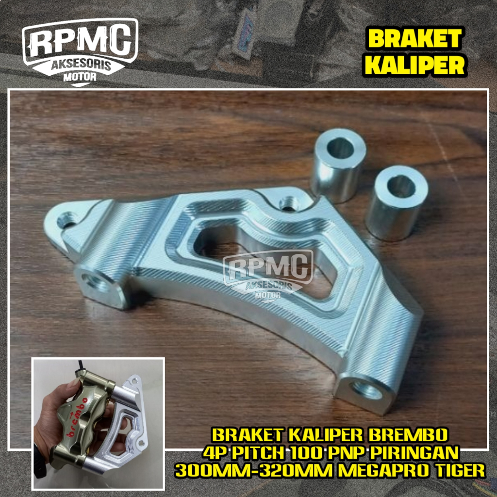BIGPOT 4 PISTON MONONOBLOC RADIAL CNC PITCH 100 GP4RX M50 PNP TIGER GL MEGAPRO 300 - 320MM CALIPER B
