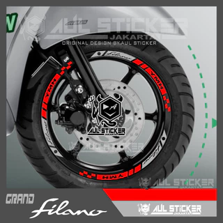 YAMAHA NEW GRAND FILANO FRONT REAR RIM STICKER (kc.033)