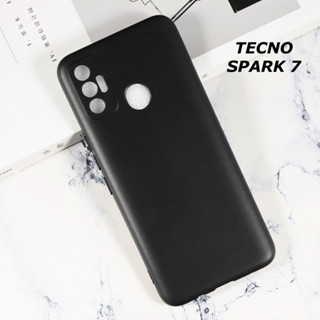 เคสนิ่ม เนื้อแมตต์ สีดํา สําหรับกล้อง TECNO Spark7