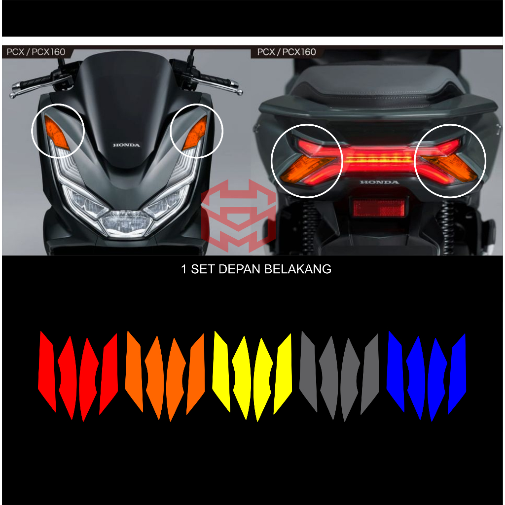 สติกเกอร์ SEN ด้านหน้า ด้านหลัง ซ้าย ขวา โปร่งใส PCX 160