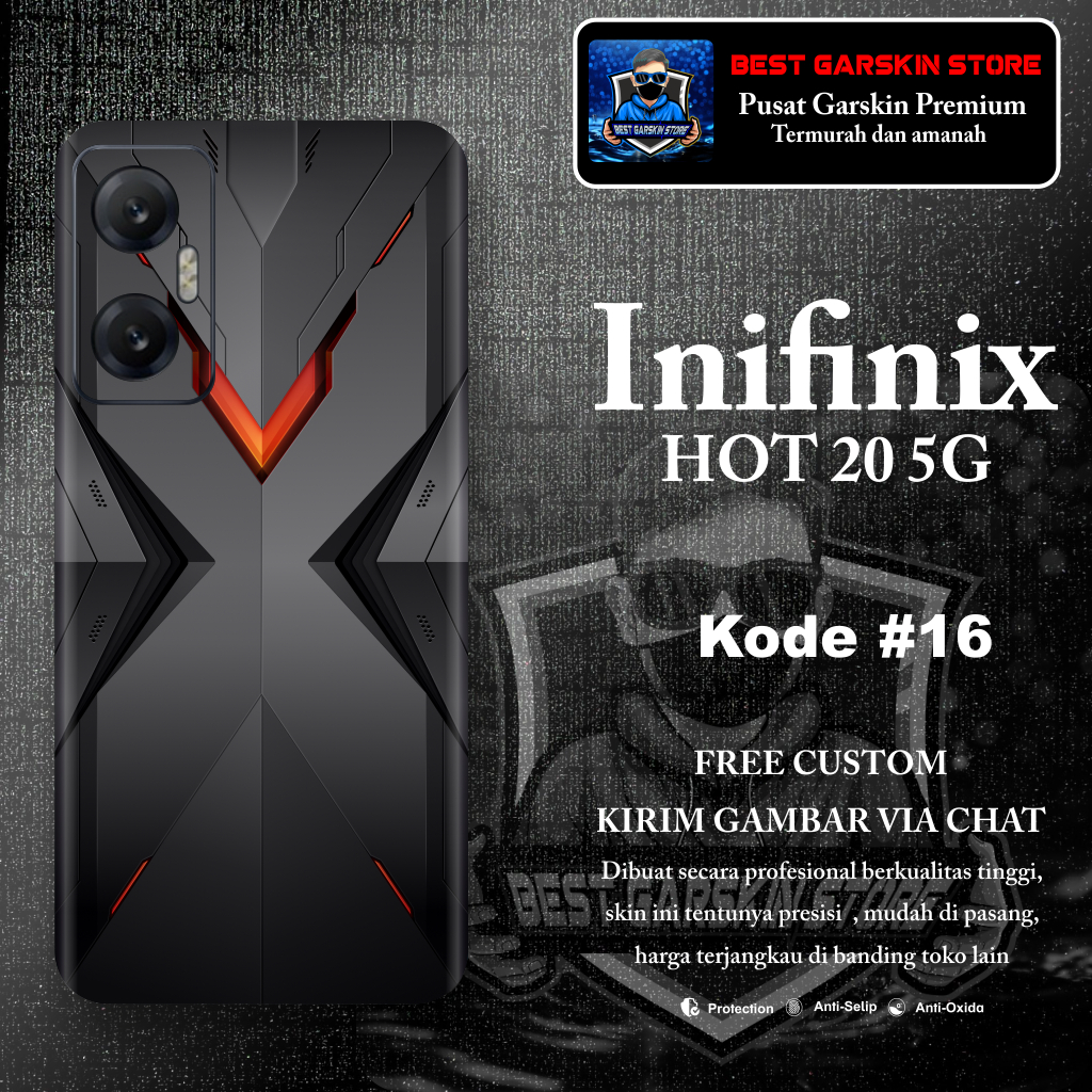 [เนื้อหา 2 ชิ้น] Garskin IFINIX NOTE HOT 20 5G Motif 16-20 (สามารถขอภาพของคุณเองได้)