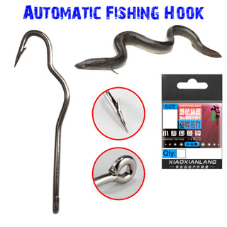 ตะขอสแตนเลส แบบอัตโนมัติ โครเมี่ยม สําหรับ Eel Fish Boncos Moncel Flip Hook Viral 2023
