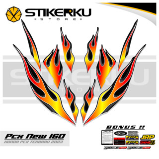 สติกเกอร์ PCX 160 MOTIF 1 fire Edition PCX160 LIST Pole Unique SIMPLE ORI STICKER STICKER STIPING ABS HONDA STICKER PCX พร้อมส่ง