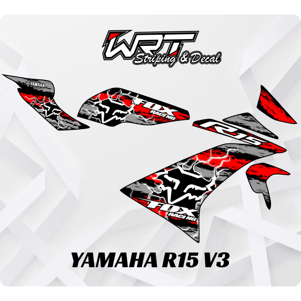 Striping R15 v3-Striping Hologram R15 v3-Sticker R15 v3-Decal R15 v3 FOX