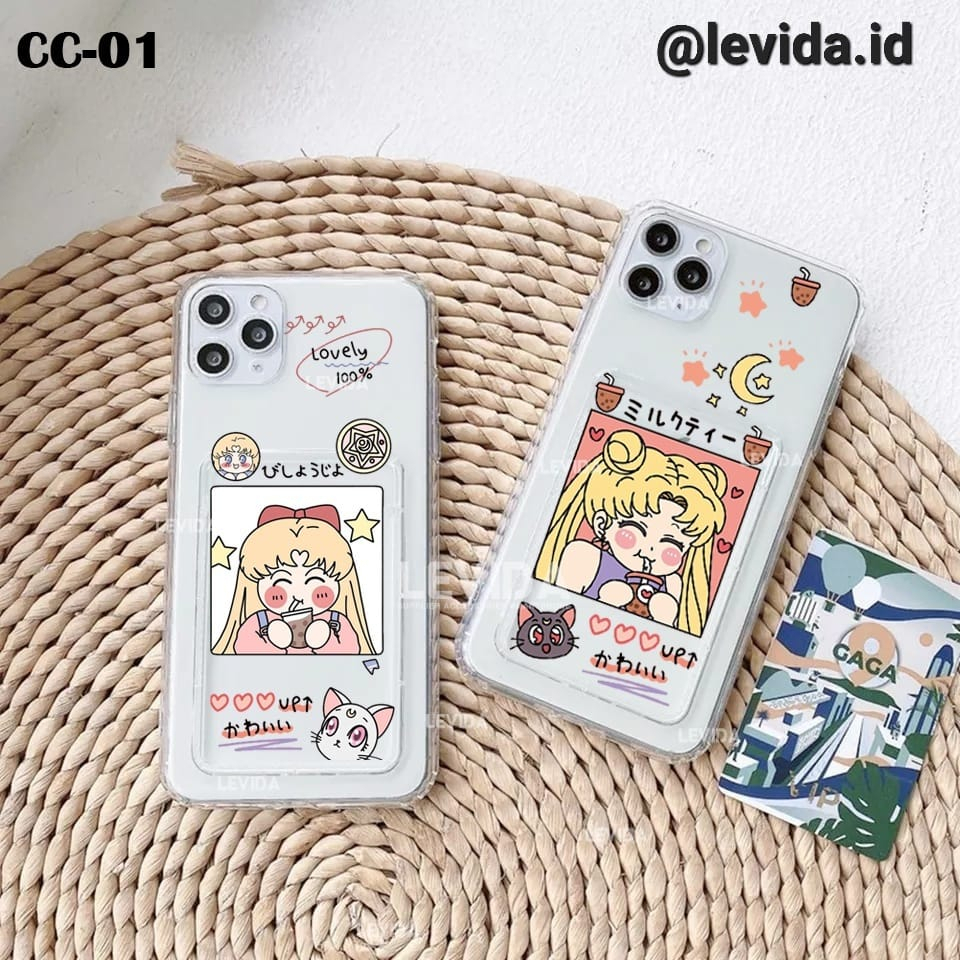 Oppo A18 4G Oppo A38 4G Oppo A98 5G กรณีช่องเสียบการ์ดภาพ CC-01 Card Case Clear Case Oppo A18 4G Opp