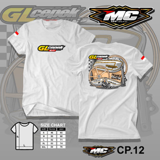 Kaos Racing gl 100 อุปกรณ์เสริมรถจักรยานยนต์ gl CEPEK - Kaos Men Distro สไตล์มอเตอร์ cb gl mp tiger MC CP.12