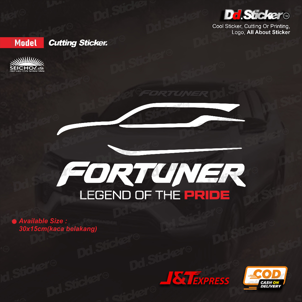 สติ๊กเกอร์ Fortuner Legend Of The Pride (กระจกหลัง)