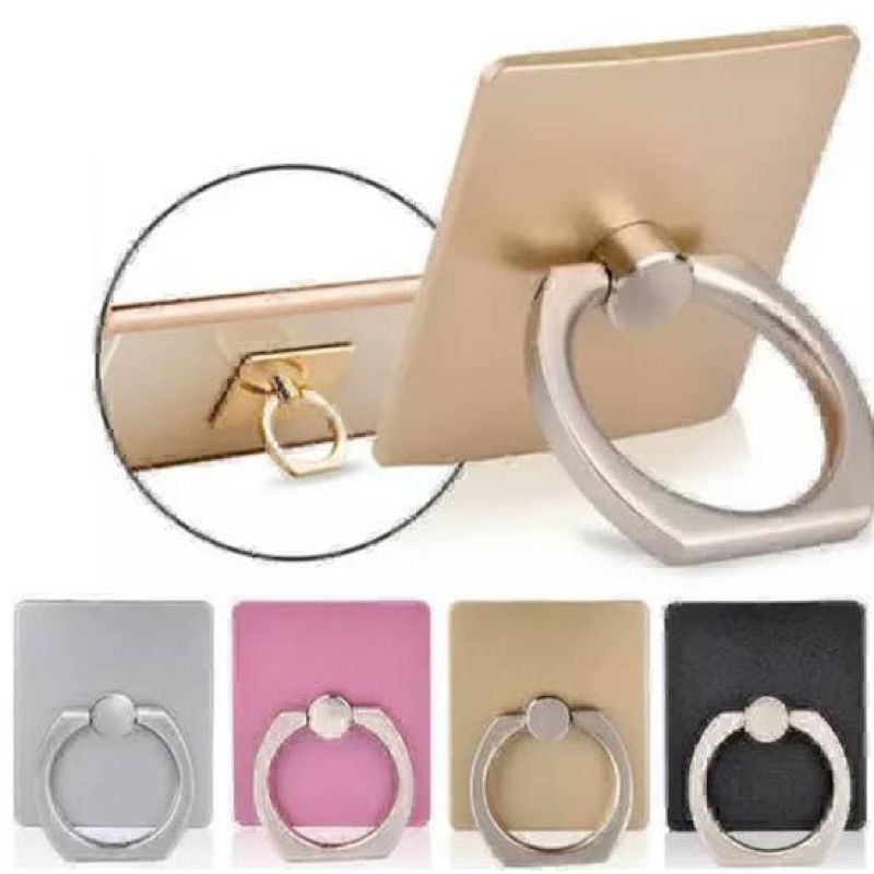 PLAIN RING STAND RING HANDPHONE HOLDER/ RING STENT โทรศัพท์ FIBER