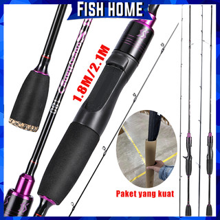 Sougayilang Joran Pancing 1.8M-2.1M 3 Color Joran Pancing Carbon Fiber 2 Sections Max 6LB Fishing Rod Joran Pancing