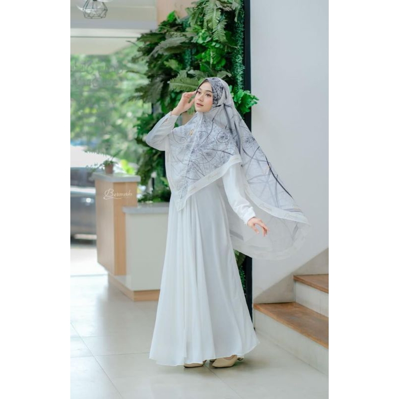Branded luxury Syari gamis/lazin alfaro syari gamis/original hijab gamis set/premium hijab syris ฟรี