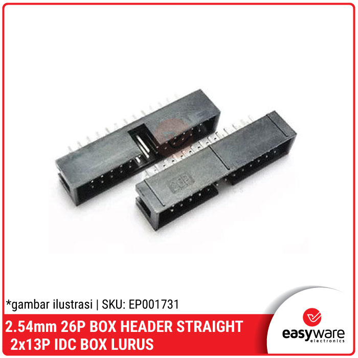 26P กล่อง HEADER STRAIGHT 2x13P IDC กล่อง STRAIGHT 26 PIN กล่อง HEADER PCB STRAIGHT DC3-26P