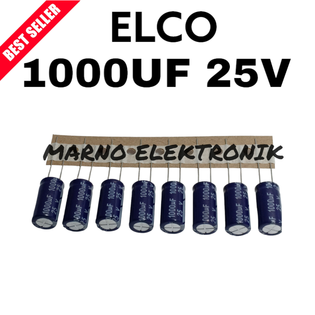 ELCO 1000UF 25V 1000 UF 25 V ต้นฉบับ