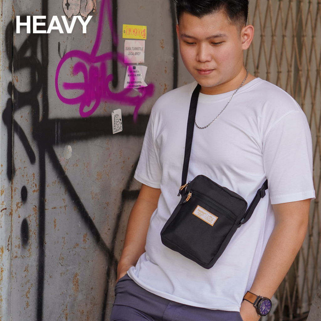 HEAVY CROSS BODY BAG. ต้นฉบับ HEAVY DISTRO MINI SLINGBAG. HEAVY.BAG