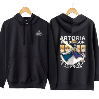 เสื้อแจ็กเก็ต มีฮู้ด ผ้าฝ้าย 100% พิมพ์ลาย ARTORIA PENDRAGON - FATE SERIES