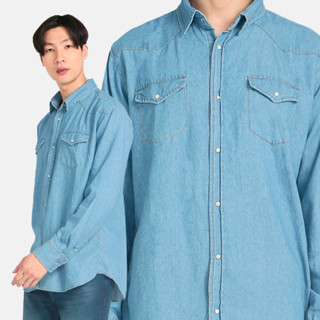 [Import] เสื้อเชิ้ตยีน ตัวยาว สําหรับผู้ชาย