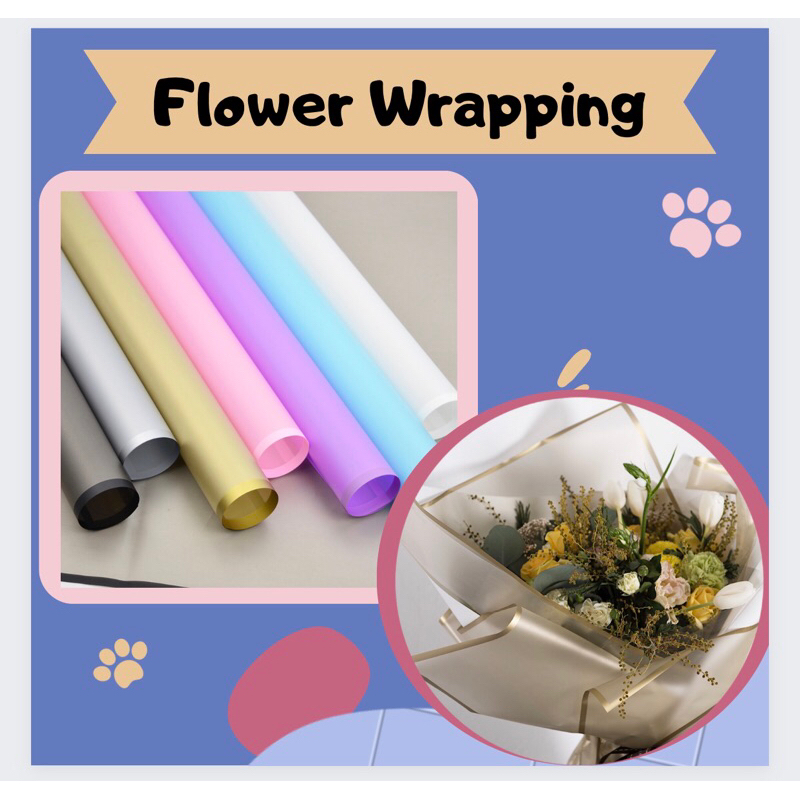 FLOWER WRAPPING LIST TRANSPARENT FLOWER PAPER HAND BOUQUET TRANSPARENT PAPER BOUQUET