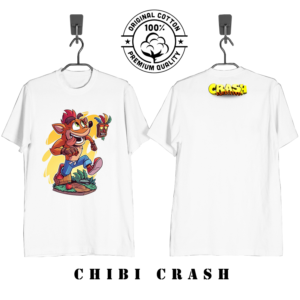 เสื ้ อยืด CRASH BANDICOOT PS4 PS5 วิดีโอเกม FUN CORNER COTTON 24s