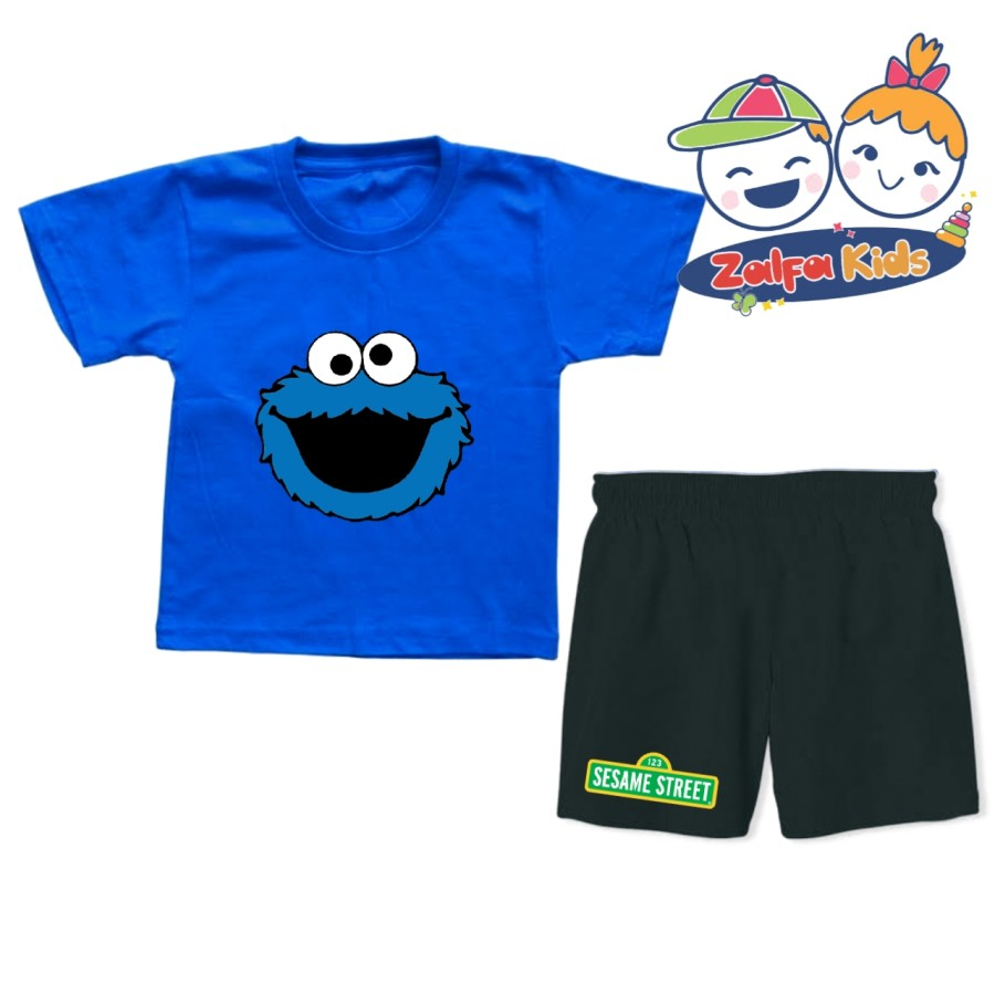 Elmo SESAME STREET COOKIE MONSTER Kids T-Shirt &amp; Pants Suit