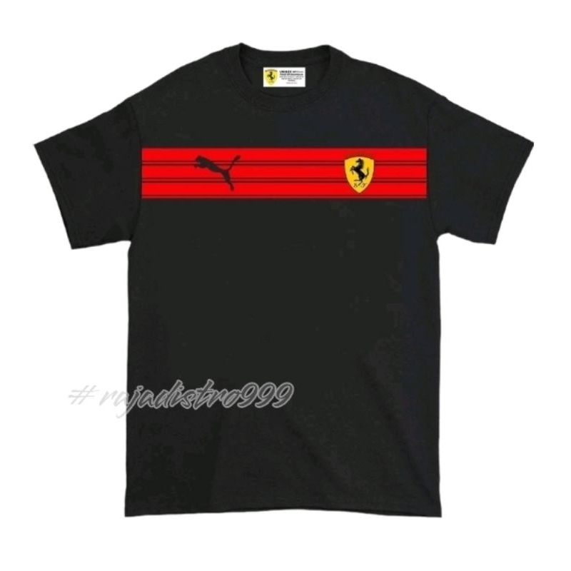 เสื้อยืด พิมพ์ลาย Ferrari pum.a RED LIS MOBILSPORT