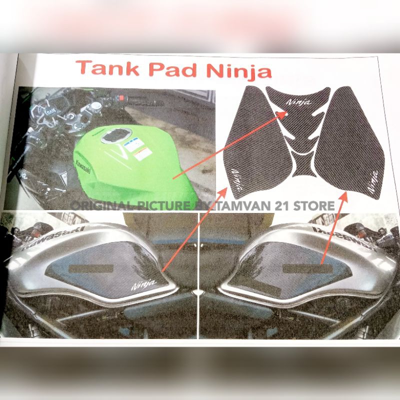 NINJA RR 150 NINJA 250 ZX250 Z900 Z1000 TANK PAD TANKPAD สติ๊กเกอร์
