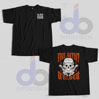 เสื้อยืดแขนสั้น พิมพ์ลาย WELDER FIRE ARTIST สําหรับผู้ชาย