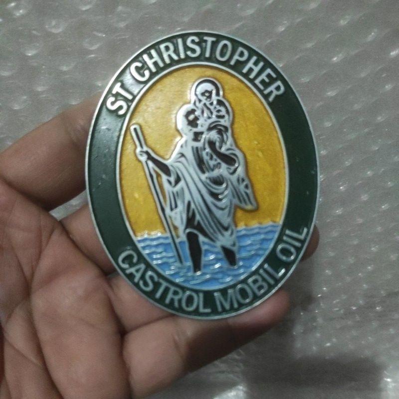 Vespa Emblem Lambretta Badge สติ๊กเกอร์โลหะ St Cristhoper Castrol Car Oil