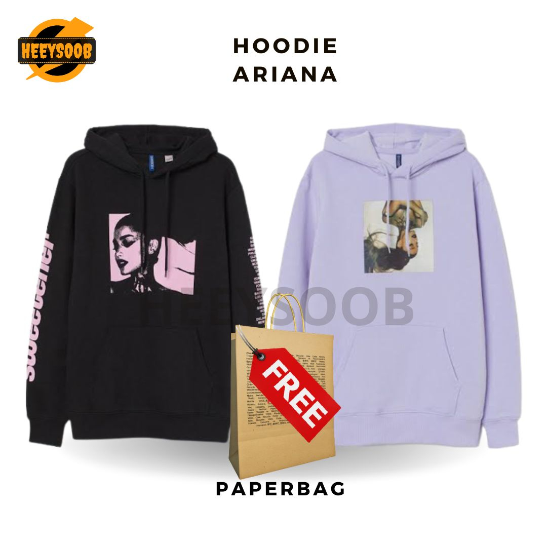(12.12) เสื้อฮู้ดดี้ HM Ariana Grande สีดํา | Ariana Lilac เสื้อแจ็กเก็ตกันหนาว แบบเต็มตัว สําหรับผู้ชาย และผู้หญิง [ฟรีถุงกระดาษ]