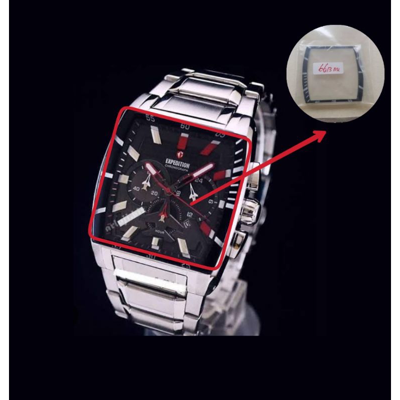 Original Expedition 6613 กระจกนาฬิกาผู้ชาย