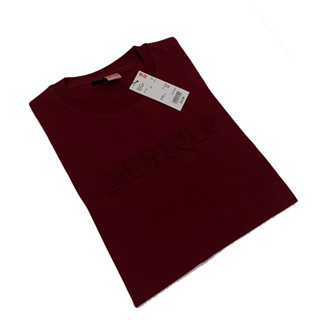 เสื้อยืด Uniqlo Embos l Kaos Uniqlo Sablon Timbul Maroon คุณภาพดี