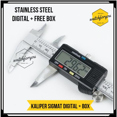 Vernier Sigmat Caliper Caliper Caliper Digital LCD สแตนเลส 150 มม.