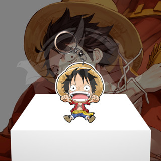 พวงกุญแจอะคริลิค รูปการ์ตูนอนิเมะ One Piece Monkey D Luffy Ganci