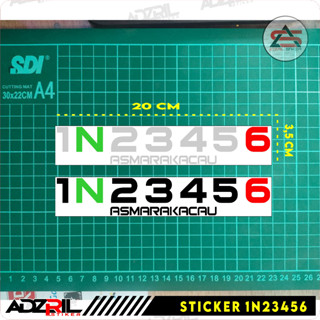 สติกเกอร์ติดบังโคลนหน้ารถจักรยานยนต์ 1N23456