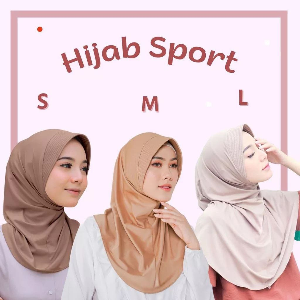 ALNY HIJAB - Sport Hijab Size SML Sport Jersey Hijab Instant Hijab
