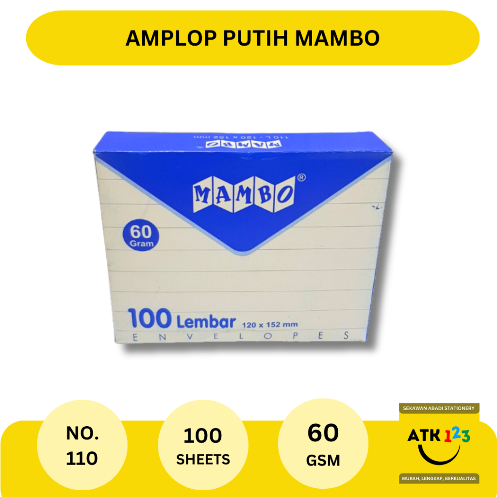 MAMBO White Envelope 110L 120x152mm 60 กรัม Mambo