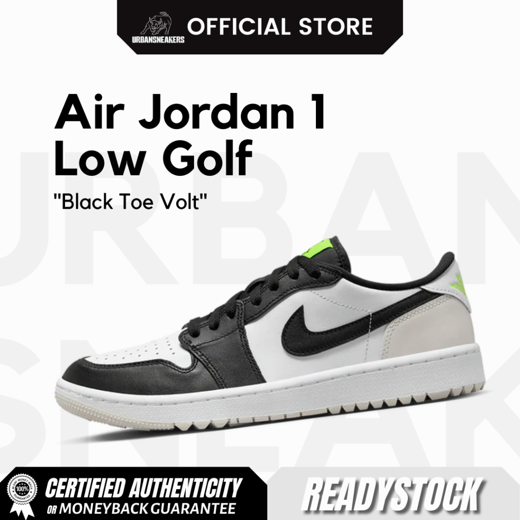 Nike AIr Jordan 1 Low Golf Black Toe Volt | Dd9315 108