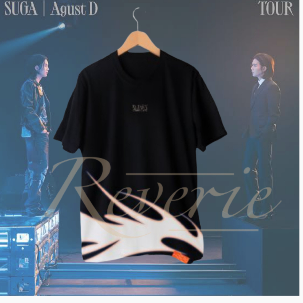 SUGA MERCH DDAY CLOTHES AGUST เสื้อยืด D-DAY WORLD TOUR 2023 FIRE BOTTOM BTS BANGTAN สไตล์ IDOL MIN 