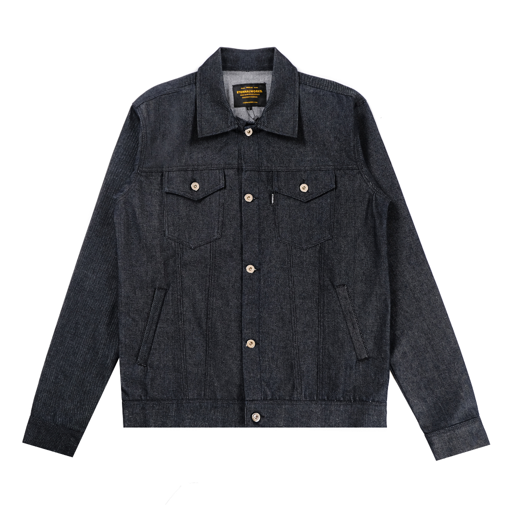 ETERNALWORKS - เสื้อแจ็คเก็ตยีนส์ Trucker Athena Dark Indigo