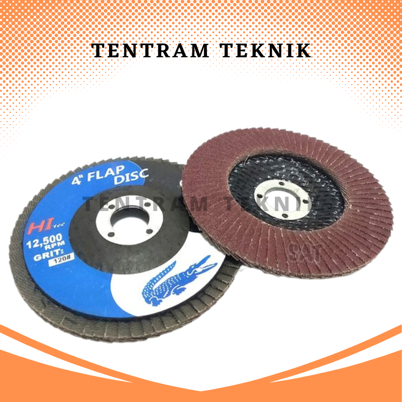 P-120 กระดาษทรายดิสก์ Hi-Tec Flap 10 ชิ้น/4 นิ้วกรวด 120 Hi Tec Flap Disc กระดาษทราย / 4" 120 Hi Tec