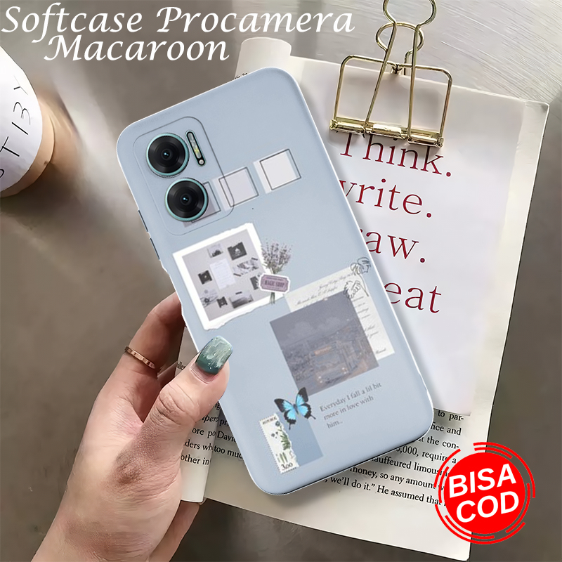 เคส-Xiaomi-Redmi-10-5G-Latest-Motif-Paint-Liquid-Procamera-Color-Macaron-Softcase-Back-Protector-Hp-