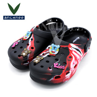 CROCS Vanchnee รองเท้าแตะแพลตฟอร์ม พื้นนิ่ม ลายพราง กันลื่น ใส่สบาย สําหรับผู้หญิง