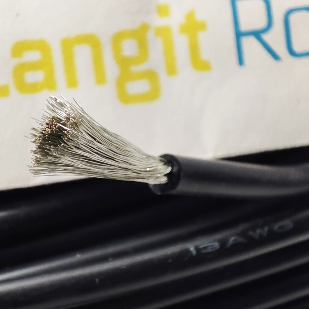 AWG 13 สายซิลิโคน AWG13 สายซิลิโคนสีดําสีดํา RC เครื่องบิน