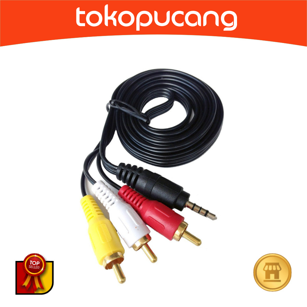 MERAH AUDIO TO RCA CABLE 3 MAN RED WHITE YELLOW / สาย RCA 1-3