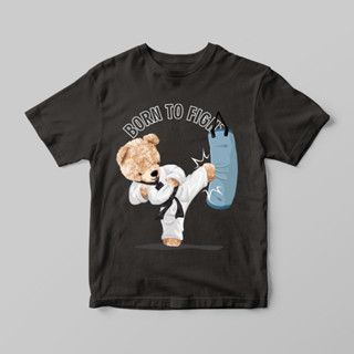 เสื้อยืด ลายตุ๊กตาหมี สําหรับเด็กผู้ชาย