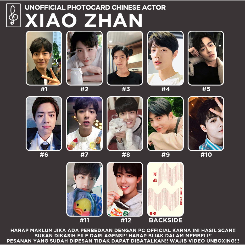 [นักแสดงภาษาจีน] Photocard XIAO ZHAN FANMADE