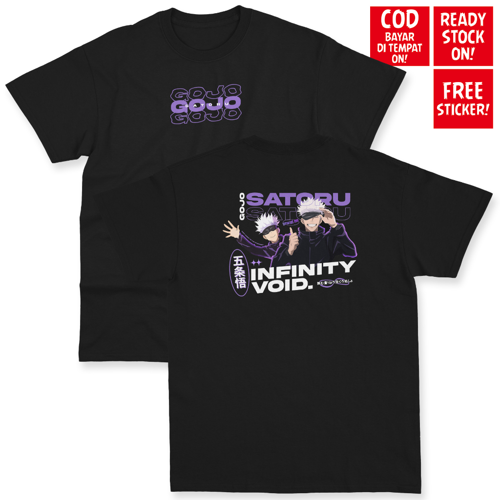 JUJUTSU KAISEN GOJO SATORU INFINITY LIMITLESS ANIME MANGA JAPAN เสื้อยืด