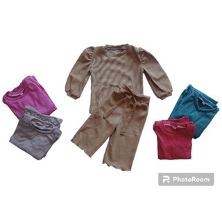 Rib KNIT Culottes SET 6bl-3th