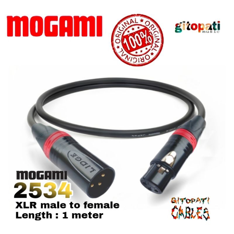 MOGAMI 2534 XLR ตัวผู้เป็นตัวเมีย 1 เมตร