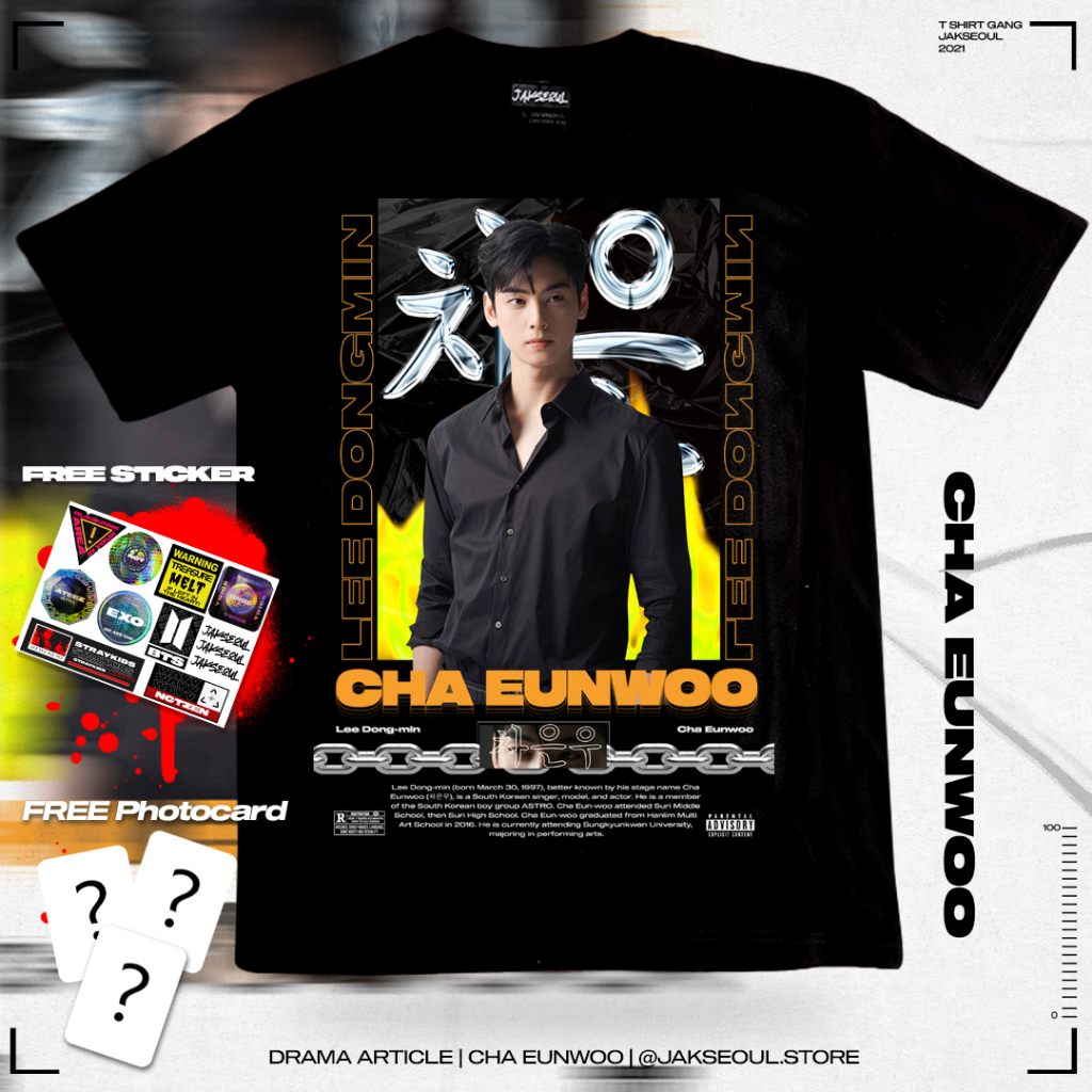 เสื้อยืดความงาม Cha Eunwoo True โดย Jakseoul
